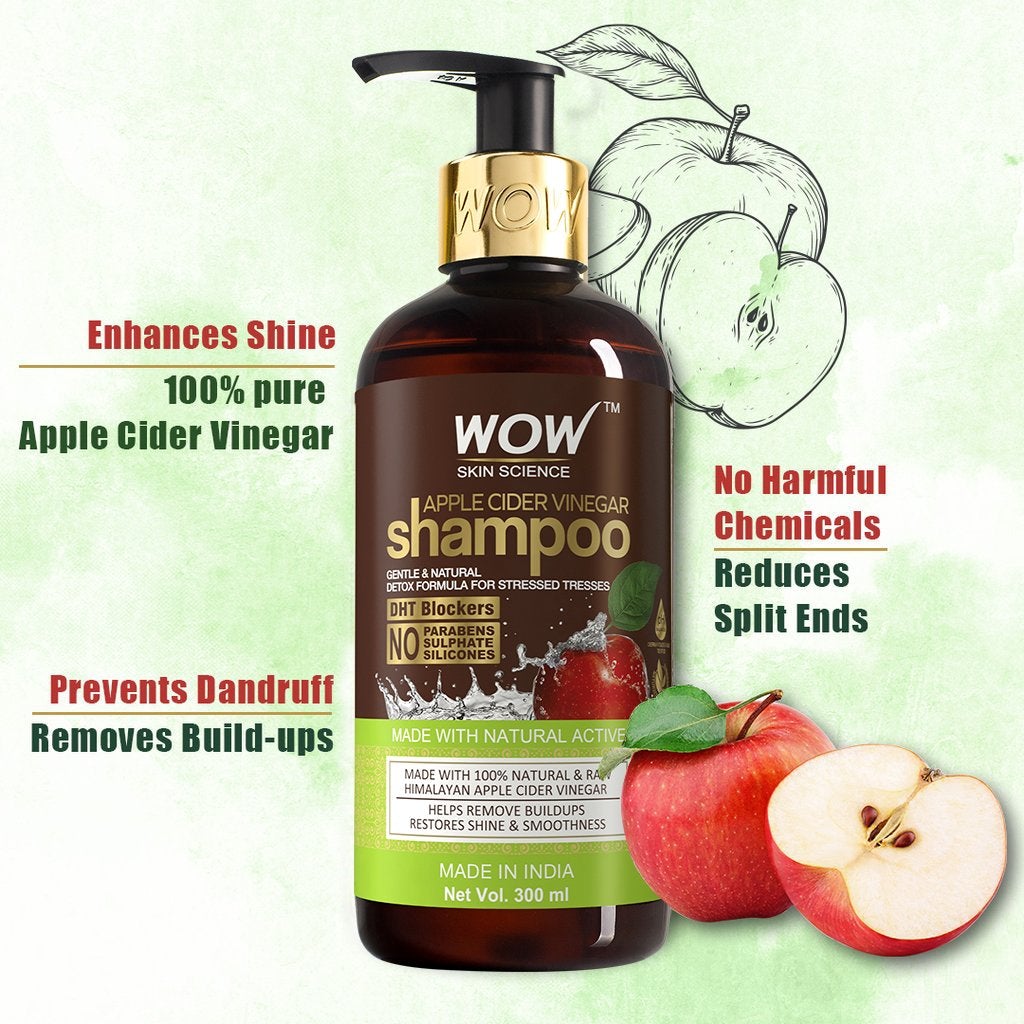WOW Apple Cider Vinegar Shampoo for Shine & Smoothness