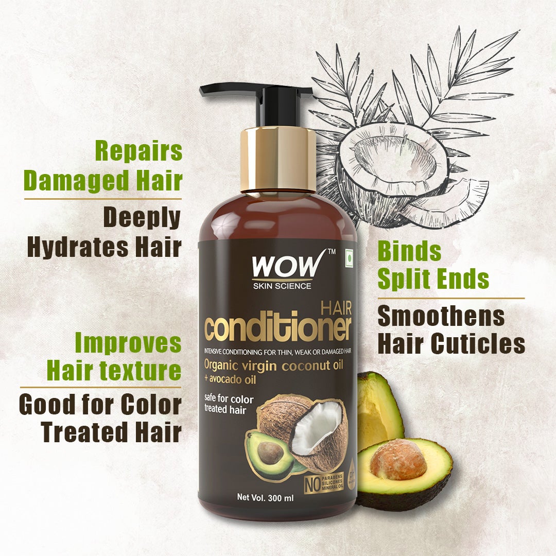 WOW Coconut & Avocado Oil Hair Conditioner - 300 ml