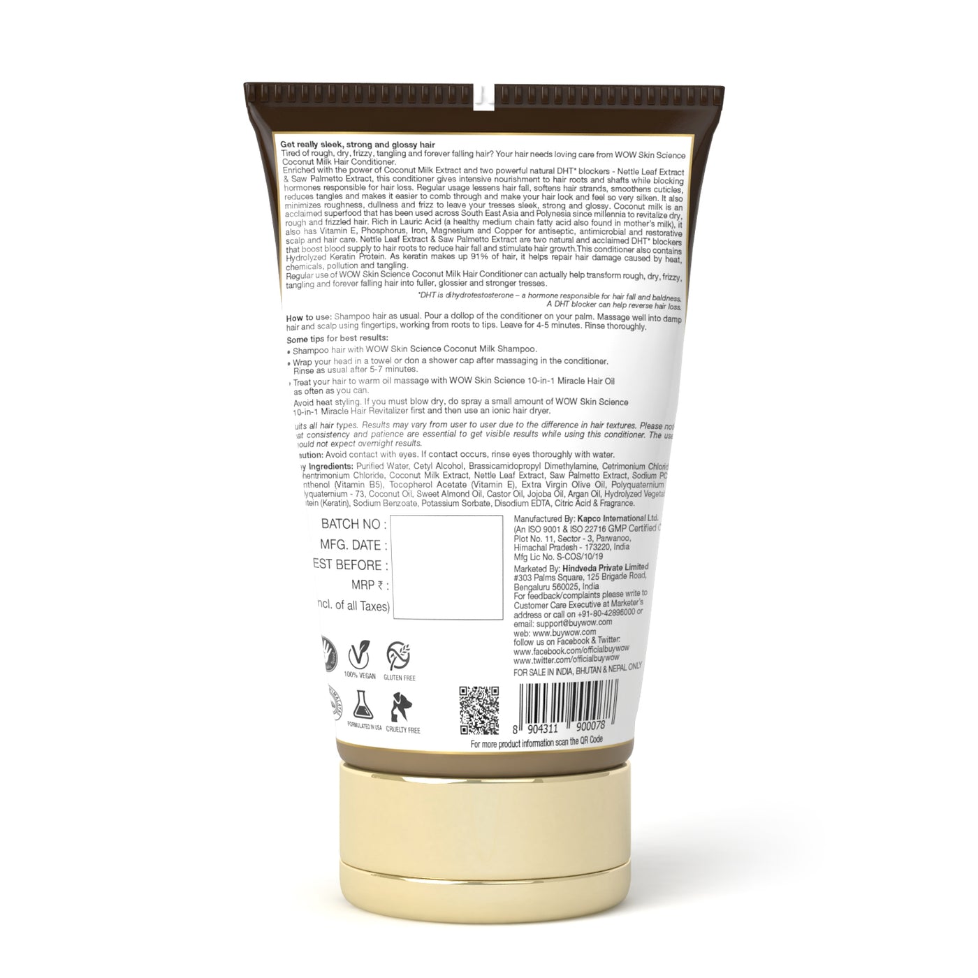 WOW Coconut Milk Conditioner - 150 ml - TUBE