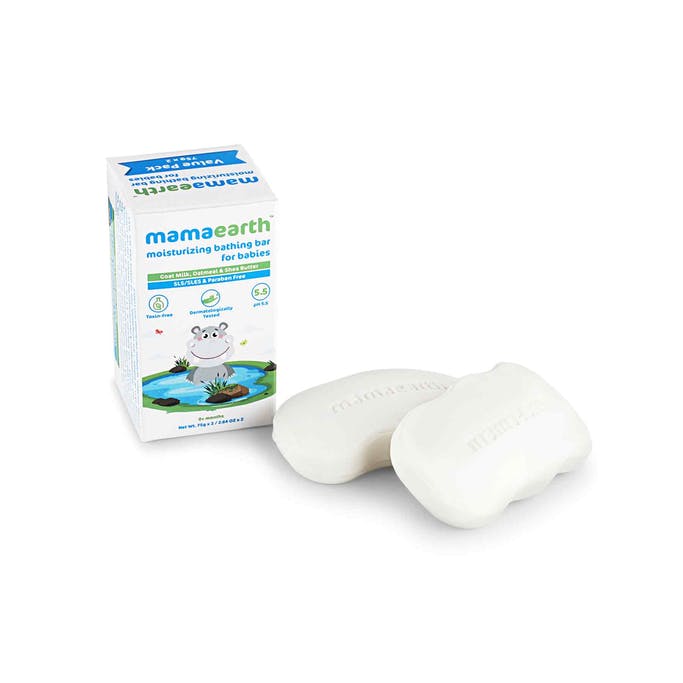 MamaEarth Moisturizing Bathing Bar Soap For Babies, pack of 2X75g