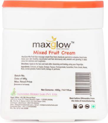 maxglow MIXED FRUIT CREAM