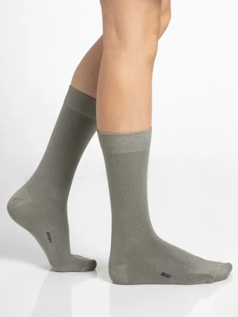 JOCKEY  SOCKS (1 pair) (Elance 7192) Formal Calf Length Socks for Men - Grey Melange