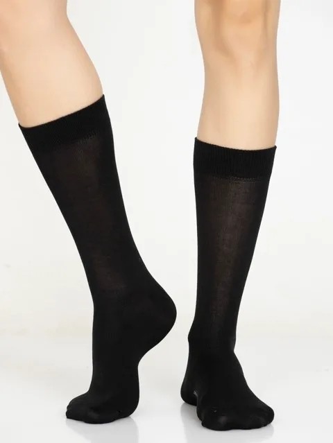 JOCKEY SOCKS (1 pair) (Elance 7192) Formal Calf Length Socks for Men - Jet Black