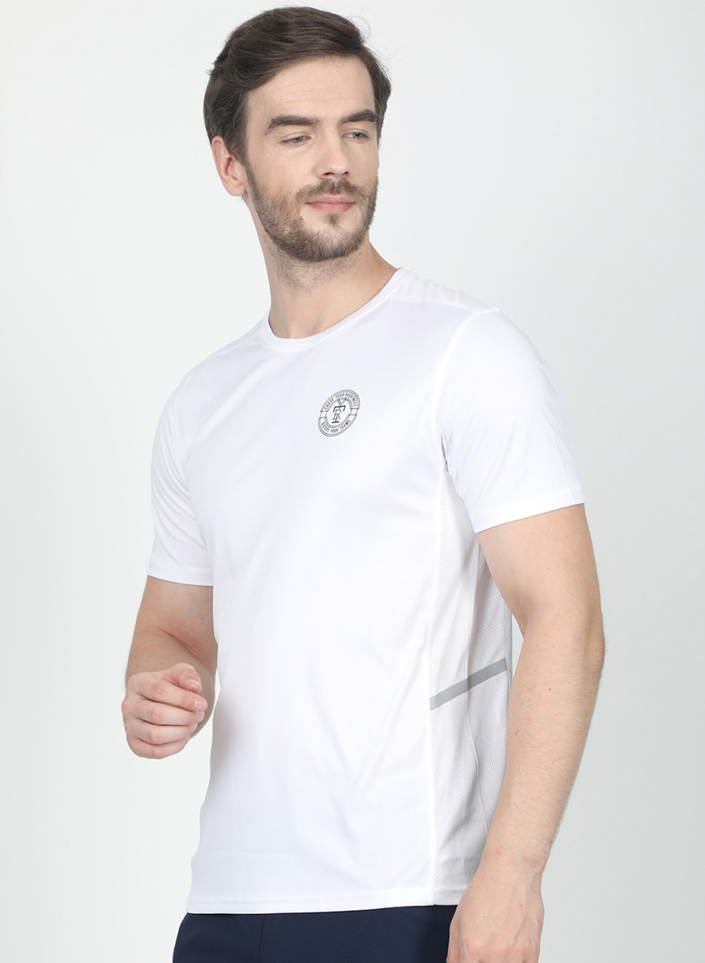 Rock.it Men White Solid T-Shirt