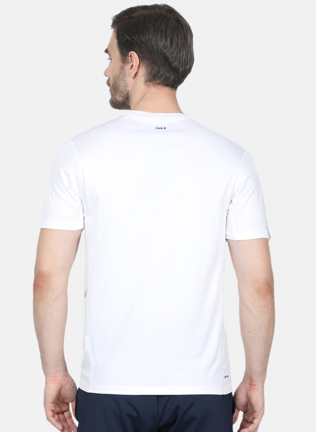 Rock.it Men White Solid T-Shirt