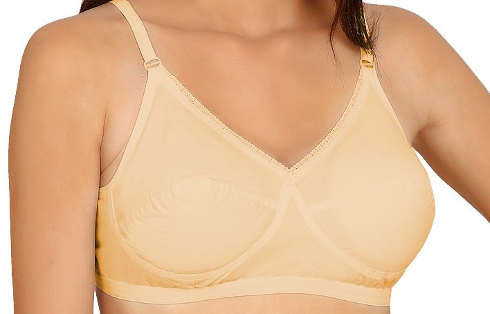 FAIRLOOK  Women's Cotton Non Padded Wired Regular Bra (Pack of 2) -Skin Colour