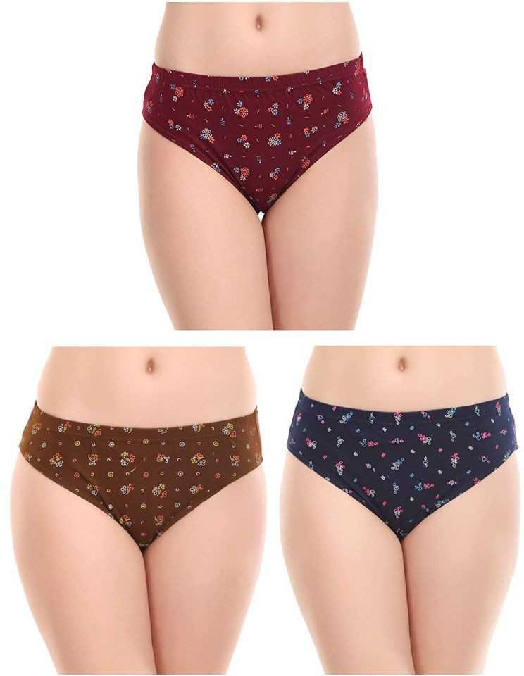 RUPA PLAIN PANTY - ASSORTED COLOURS (PACK OF 3)