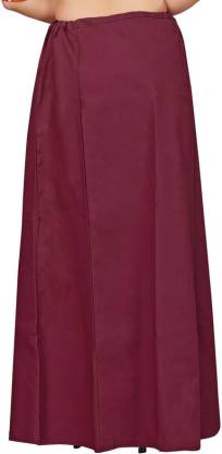 Petticoat  -  Women's Cotton Blended Indian Readymade Petticoats - MARRON COLOUR