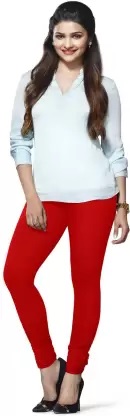 LYRA - Indian Churidar Leggings For Women - Red Colour