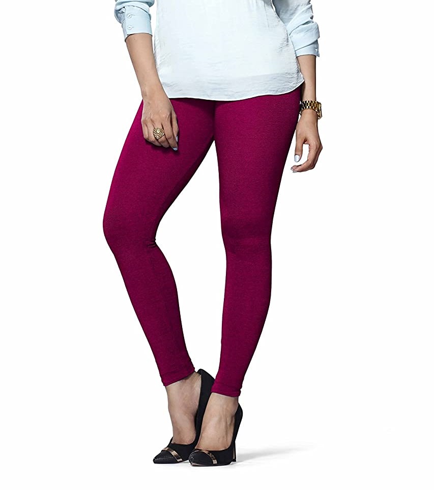 LYRA - Ankle Length Leggings For Women - Dark Rani Colour