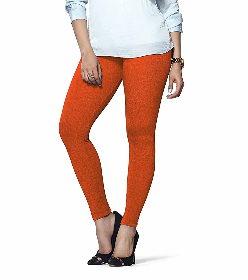 LYRA - Ankle Length Leggings For Women - Mango Colour