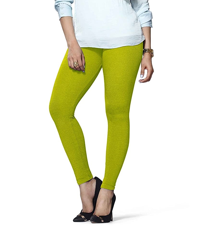 LYRA - Ankle Length Leggings For Women - Parrot Green Colour